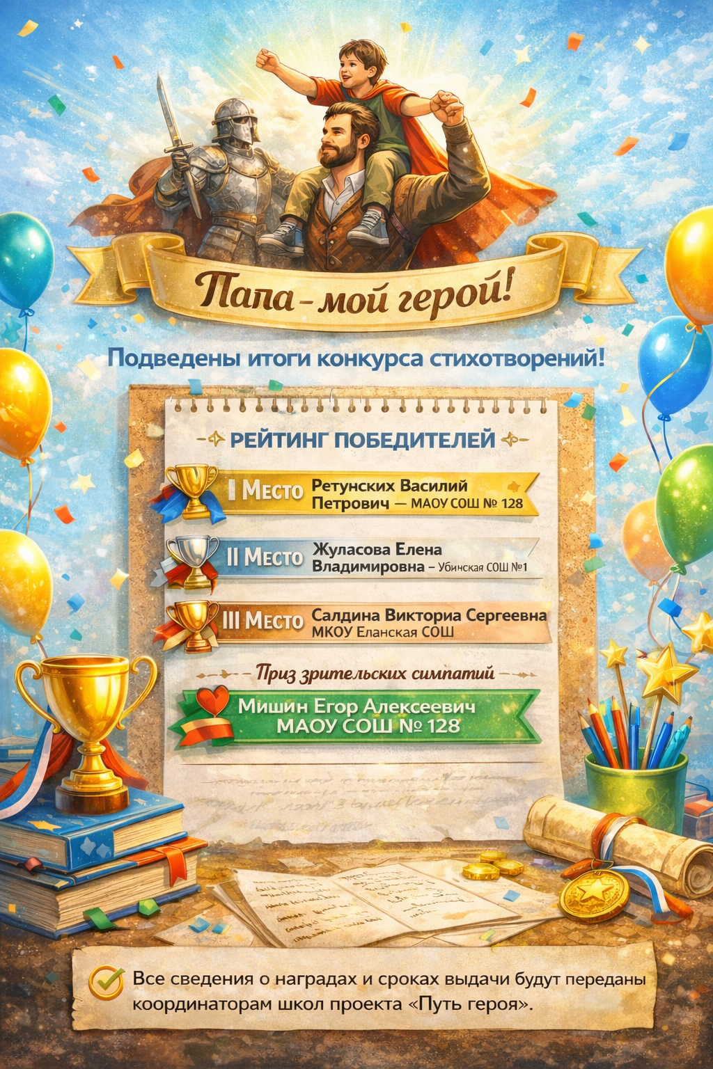 Новости благотворительного фонда Итоги конкурса стихотворений